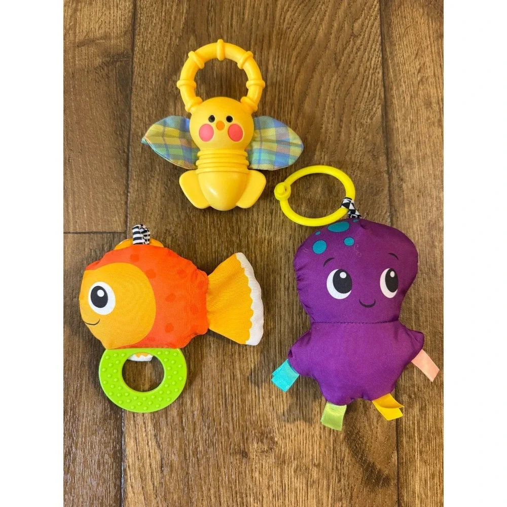 Infantino Baby Gym Infant Replacement Part Handing Toy Lot‎ Octopus Fish Bee